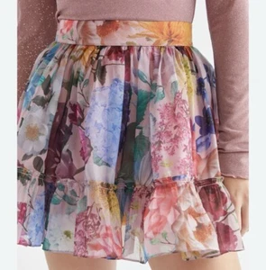 Francesca’s Shellina Flippy Mini Skirt Sz S NWT - Picture 1 of 13