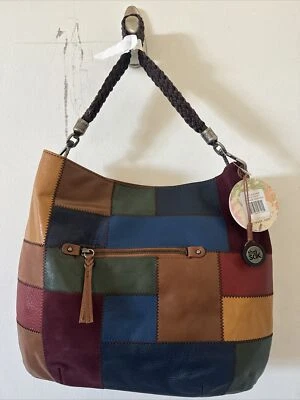 The SAK  Leather Hobo Bag Patchwork Suede Multi Color (INDIO LEATHER 107277) - Image 1 of 4