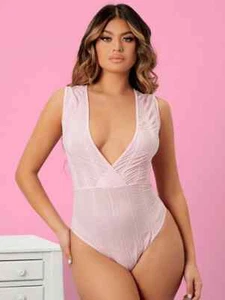 "Body Tanque Talla "XS (2)", ""S (4)" Damas Cuello en V Profundo Envoltura - Imagen 1 de 5