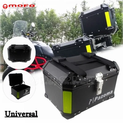 45L Aluminum Rear Trunk Top Case Storage Box Luggage Box For Harley BMW Honda - Image 1 of 4