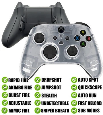 Clear Modded Reflex Buttons Rapid Fire Modded Controller for Xbox Series X S - Image 1 of 4