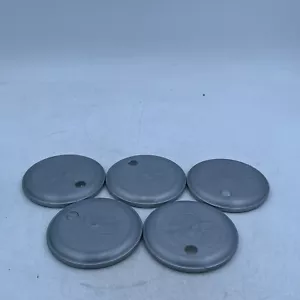VTG Silver 1991 Batman Returns McDonalds Mini Frisbee Disc Drink Lid Lot Of 5 - Picture 1 of 4