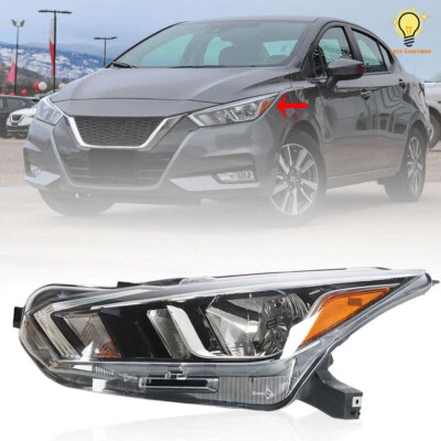 For 2020-2021 Nissan Versa Halogen Headlight Left Driver Side Headlamp Assembly - Image 1 of 4
