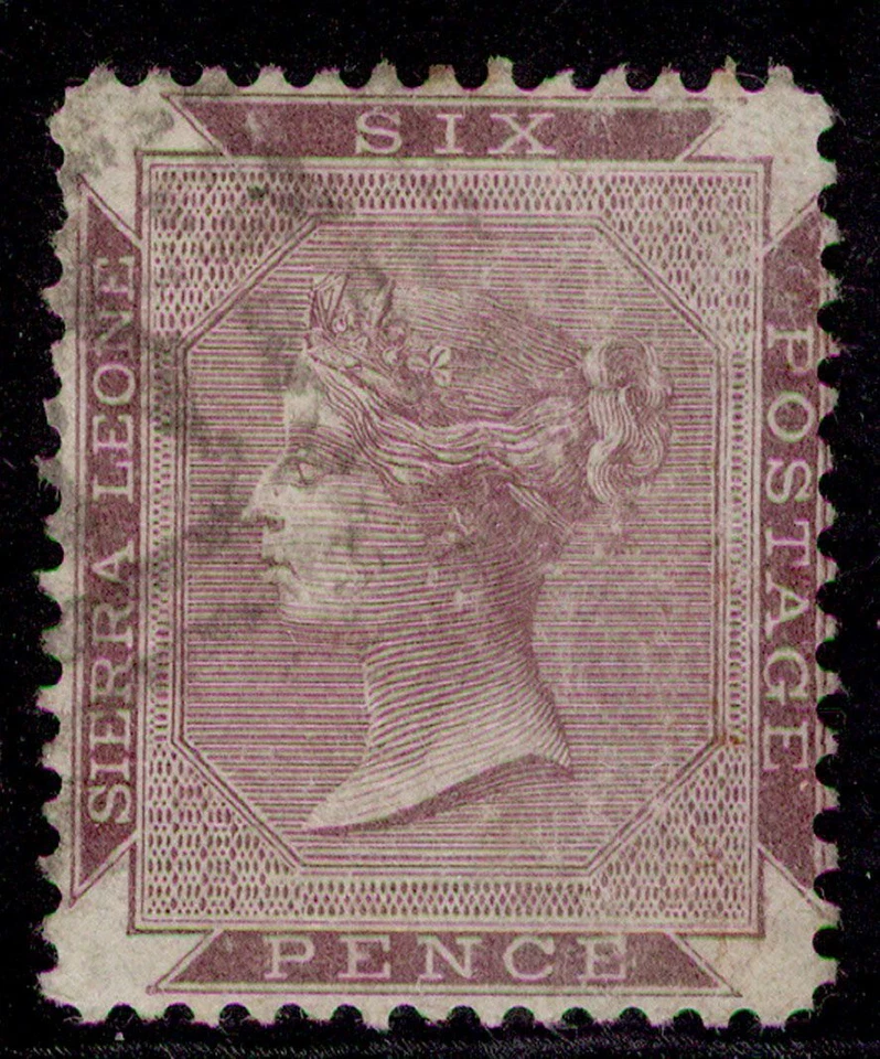 SIERRA LEONE QV SG4, 6d reddish lilac, FINE USED. Cat £30. - Image 1 of 1