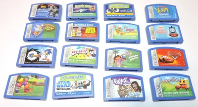 LOT OF 16 Leapster LeapFrog Games Star Wars Sonic X Scooby Doo Batman Cars Dora+ - Image 1 of 4