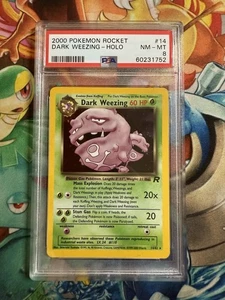 Pokemon 2000 Dark Weezing PSA 8 Holo 14/82 Team Rocket Wotc English - Bild 1 von 2