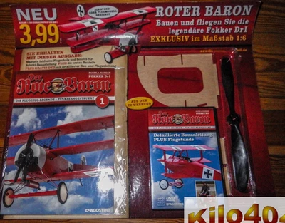 Der rote Baron Fokker Dr1 ✯ Deagostini ✯ 1-90 ✯ NEU ✯ Vollständiger Bausatz ✯ - Bild 1 von 4