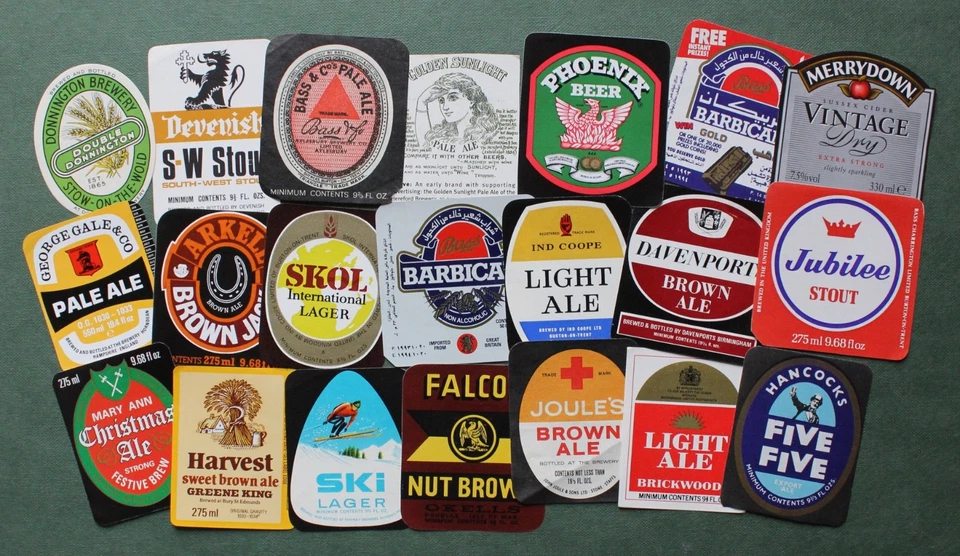 QUANTITY G.B. BEER BOTTLE LABELS, HANCOCKS, GALE, BASS, DAVENPORT BREWERY ETC. - Image 1 of 1