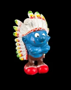 Schleich Schlumpf 20144 Indianerhäuptling Indianer Smurf Pituffi - Bild 1 von 2