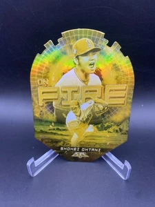 2022 Topps Fire En Fuego Gold Minted Foil On Fire Die-Cut #EF-1 Shohei Ohtani SP - Picture 1 of 2