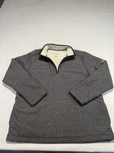 Orvis Sherpa Lined Pullover Sweater Mens XL Gray Fleece 1/4 Quarter Zip Warm - Picture 1 of 7