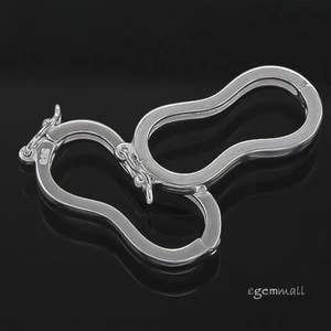 1PC Sterling Silver Peanut Shortener Pearl Enhancer Click Clasp #97601 - Picture 1 of 2