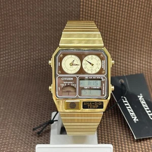 Reloj de temperatura digital analógico de acero inoxidable tono dorado Citize... - Imagen 1 de 15