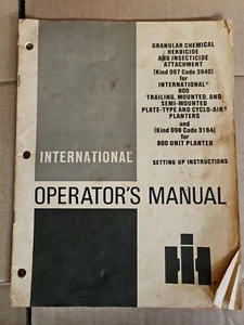 IH International 800 Operators Manual - Picture 1 of 3
