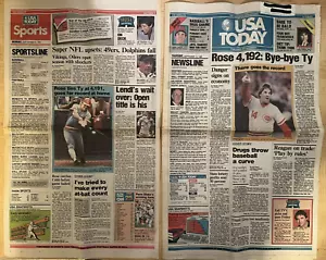 1985 USA Today 12. September Pete Rose Krawatten und Breaks Ty Cobbs Record 4192 Menge 2 - Bild 1 von 5