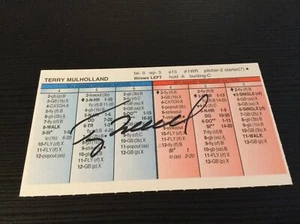 STRAT-O-MATIC Signed Card  Terry Mulholland 1993 Phillies - Picture 1 of 2