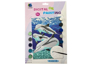 Wizeri Delfino Dipinto con Numeri Kit F07M1-6-Delfino - Foto 1 di 3