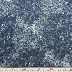 Washart Texture by SSI Blue Swirls Cotton Fabric Remnant 16" x 44" - Picture 1 of 2