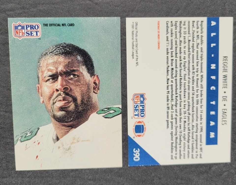 REGGIE WHITE CARDS You Pick 1988-2000 Topps Score Fleer ProSet UpDeck Eagles HOF - Image 1 of 1