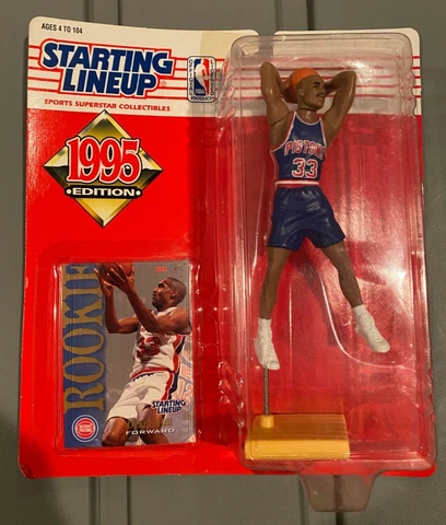 Starting Lineup 1995 Grant Hill Rookie Action Figure NBA Detroit Pistons SLU Cover