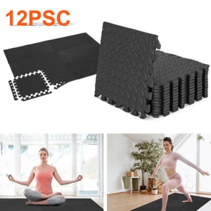 12x12" EVA Foam Floor Tiles Exercise Floor Mat Interlocking Tile Workout Cushion - Picture 1 of 14