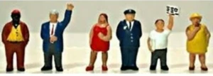 HO Scale Model Power Figures FAT PEOPLE 6 PIECES Item #5697 - Picture 1 of 1