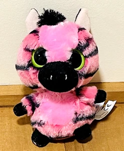 Aurora YooHoo & Friends Zebra Plush Pink Striped 5" Stuffed Black - Picture 1 of 6