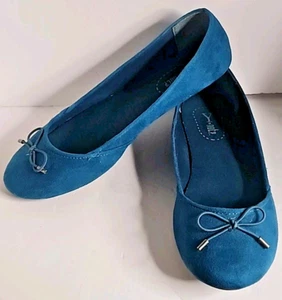 Delilah türkis Mary Jane Schleife Ballerinas Slipper Loafer Freizeitschuhe Gr. 8,5 (T39) - Bild 1 von 16