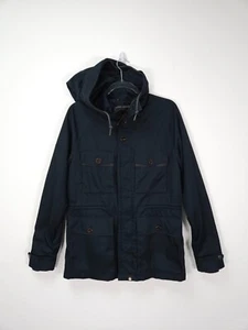 Pretty Green Jacket Men Small Navy Blue Chore Utility Overshirt Liam Lightweight - Picture 1 of 16