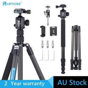 77.6" Carbon Fiber Camera Tripod Monopod Lightweight Travel Tripod 15KG Load - Picture 1 of 17