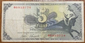 ALLEMAGNE. BILLET DE 5 MARKS DU 2/12/1948 (BILL 100) RARE !!! - Picture 1 of 2