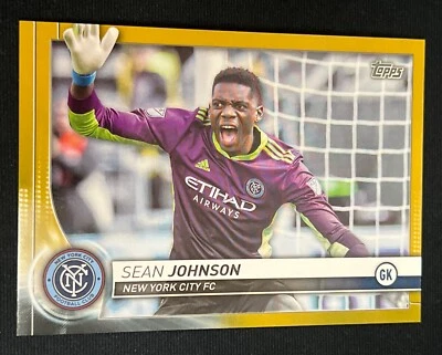 2020 Topps MLS Sean Johnson Gold Parallel 48/50 New York City FC #78 SSP - Image 1 of 2