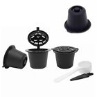 4Pcs Reusable Refillable Coffee Capsule with Plastic Spoon Filter Pod