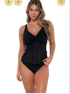 SUNSETS Black Forever Underwire Tankini Swim Top US 40G 38H New - Picture 1 of 10