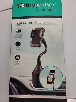 Trip Advisor Universal Cup Holder W/spring loaded grip and pull out base - Image 1 of 4