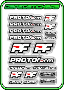 PROTOform RACE BODIES A5 STICKER SET RC CAR NITRO EP RACE PF BNIP GREY INFINITY - Picture 1 of 8