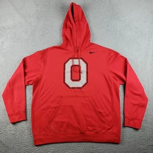 Ohio State Buckeyes Hoodie Mens XL Red Nike Therma Fit Sweatshirt NCAA Football - Picture 1 of 10