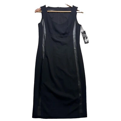Nine West Size 2 Black Knee Length Women’s Dress Framed Cocktail Fitted Tank. - Image 1 of 4