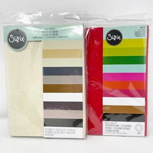 Sizzix Surfacez A4 Felt Sheets Bundle Festive & Neutral Colors 2 Packs NEW - Picture 1 of 9