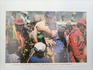 Clipping Ritaglio Foto F1 1975 FITTIPALDI PACE e MASS Podio GP Brasile - Picture 1 of 1