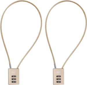 3 Digit Cable Combination Lock 16 Inches Cable for School Gym Locker,Filing Cabi - Picture 1 of 5