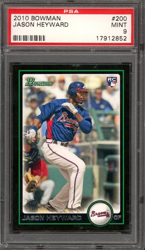 Tarjeta de novato de béisbol Jason Heyward ~ 2010 Bowman RC #200 ~ clasificación PSA 9 COMO NUEVA Foto 1 de 1