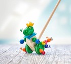 Selecta Kleinkindwelt Tattolo Schiebefigur Drache Spielzeug Holzspielzeug 62027