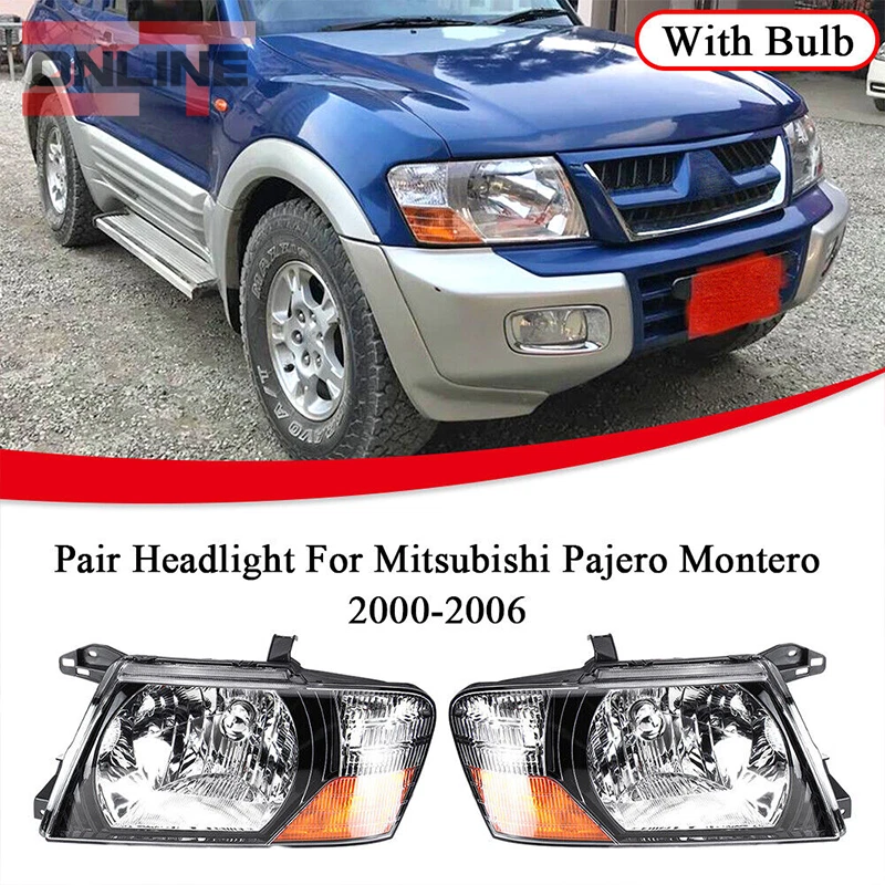 左右双前灯适用于三菱 Pajero Montero 2000 - 2006 — 第 1/4 张图片