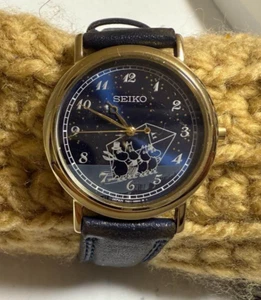 SEIKO Moomin Family Watch Leather Band Official Licensed used from JAPAN - Picture 1 of 8