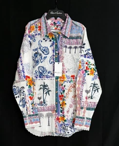 Robert Graham Damen Carrie Tiger Palmen LIMITIERTE AUFLAGE $ 398 XL Neu mit Etikett - Bild 1 von 10