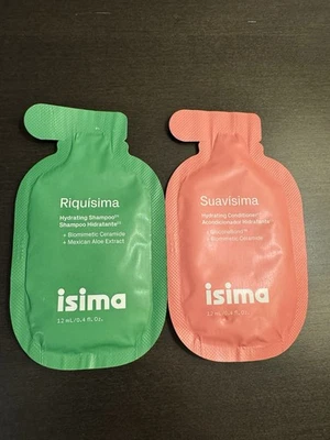 Isima Hydrating Shampoo & Condtioner Duo 12 ml .4 oz Each Sample NEW - Image 1 of 2