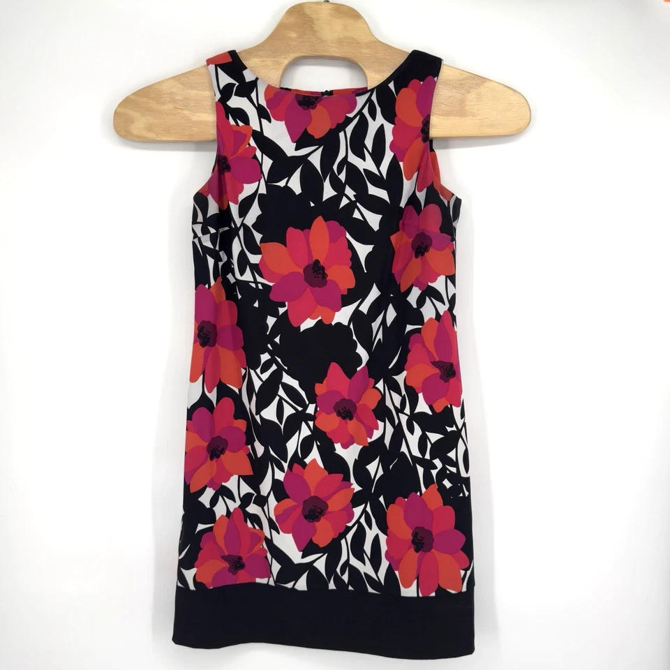 Vestido AGB Mujer Talla 10 Negro Floral Cambio Midi Cremallera Sin Mangas Informal Elastizado Foto 1 de 4
