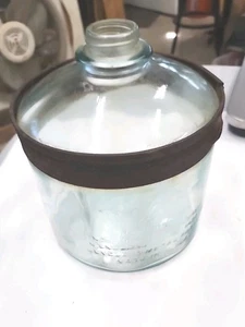 ANTIKER PERFECTION OFEN CO GLAS PETROLEUM TANK ÖLGEFÄSS KRUG 9 X 7  - Bild 1 von 6