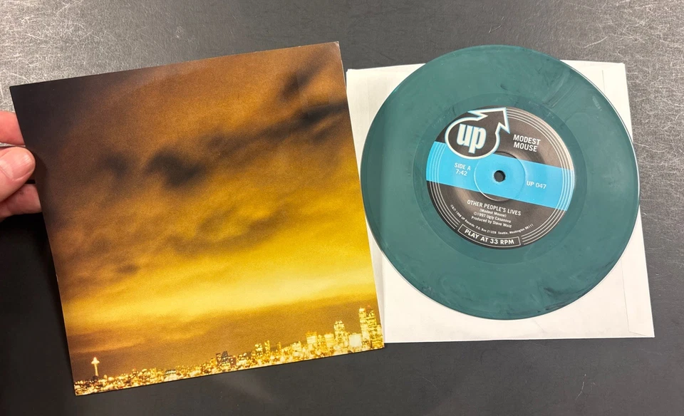 MODEST MOUSE  Other's Peoples Lives Vinyl 7" 33 RPM NM Sea Foam Green Marbled - Image 1 of 4